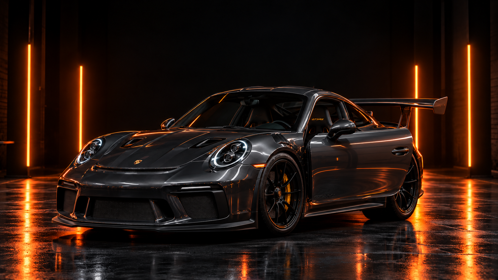 GT3 RS con la puerta abierta y el interior limpio
